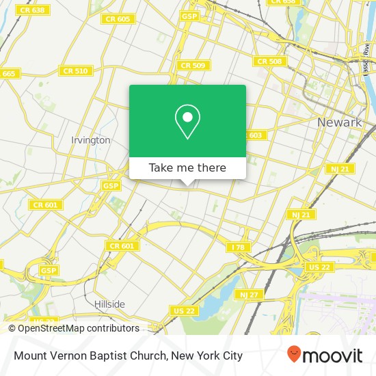 Mount Vernon Baptist Church map