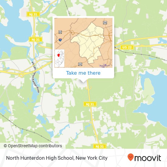 North Hunterdon High School map