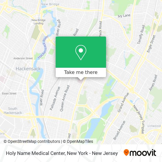 Mapa de Holy Name Medical Center