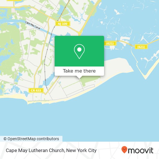 Mapa de Cape May Lutheran Church