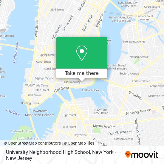 University Neighborhood High School map