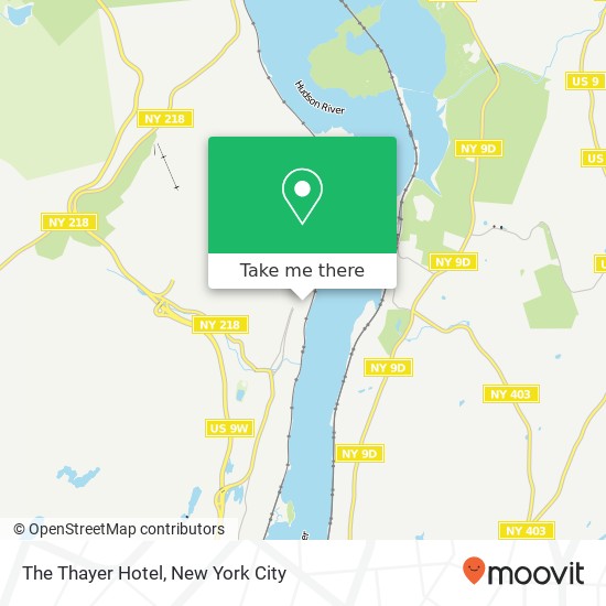 The Thayer Hotel map