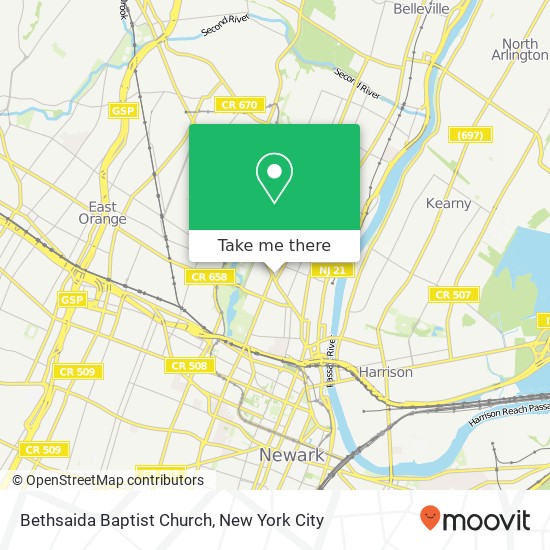 Mapa de Bethsaida Baptist Church