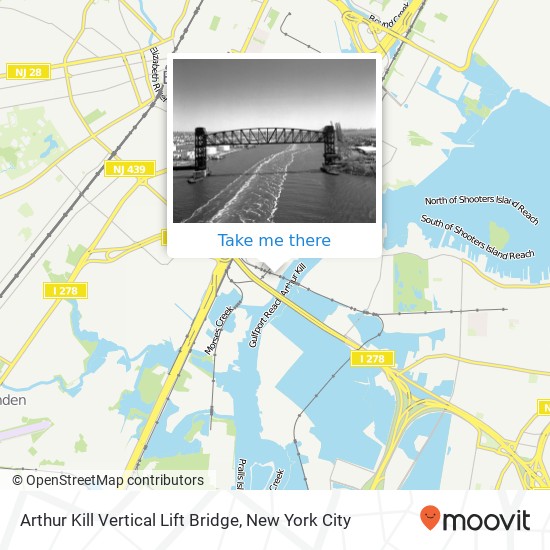 Arthur Kill Vertical Lift Bridge map