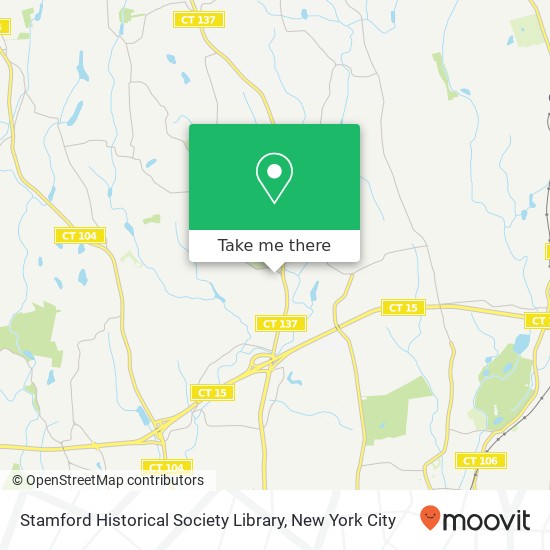 Stamford Historical Society Library map