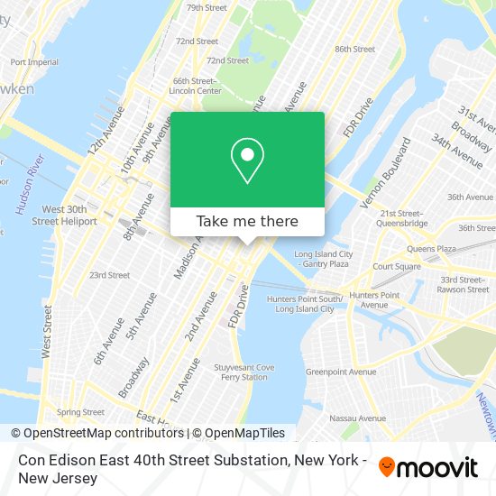 Con Edison East 40th Street Substation map