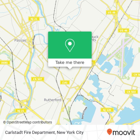 Carlstadt Fire Department map