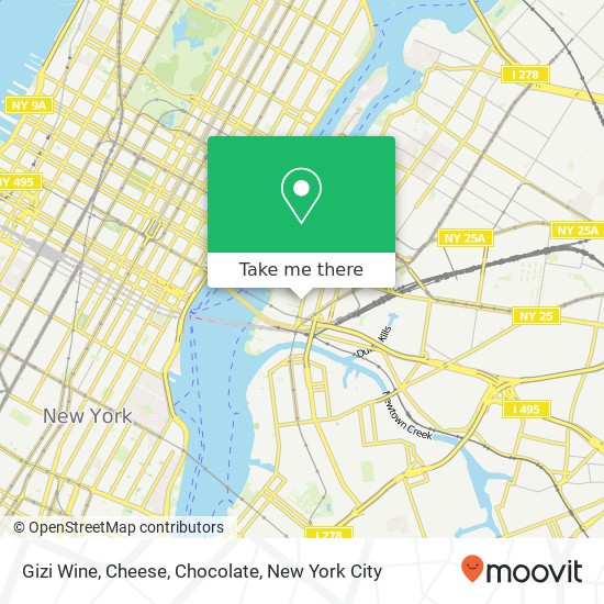 Gizi Wine, Cheese, Chocolate map