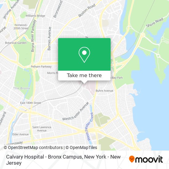 Calvary Hospital - Bronx Campus map