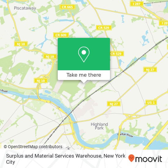 Surplus and Material Services Warehouse map