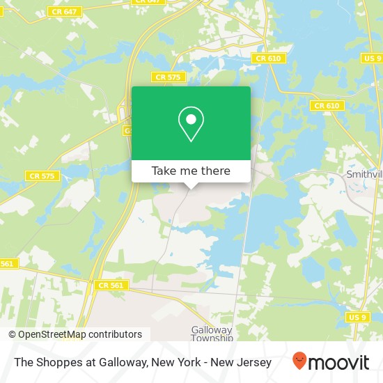 Mapa de The Shoppes at Galloway