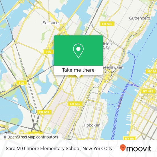 Mapa de Sara M Glimore Elementary School