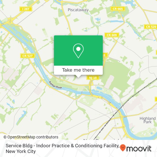 Mapa de Service Bldg - Indoor Practice & Conditioning Facility