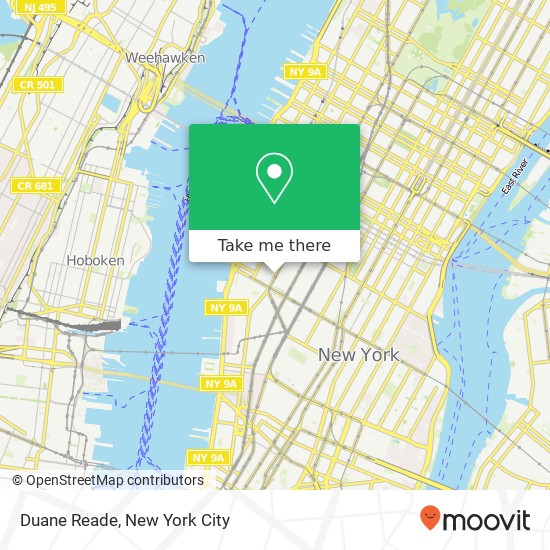 Duane Reade map