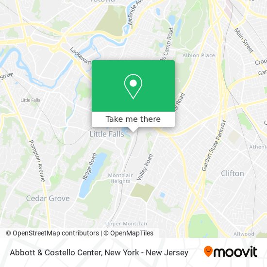Mapa de Abbott & Costello Center