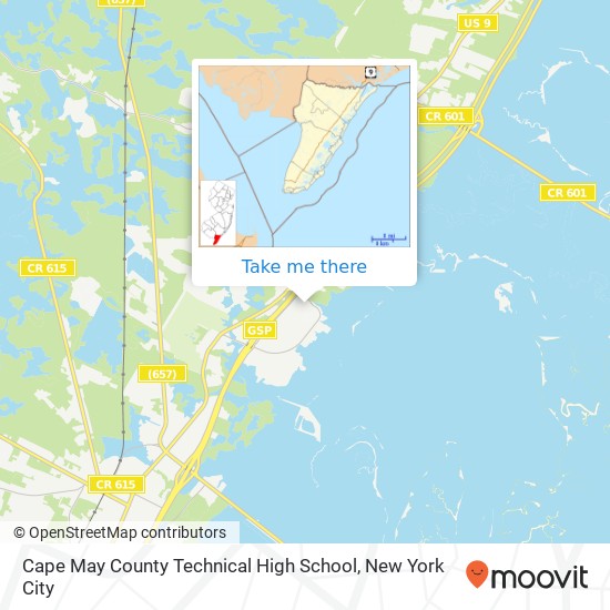 Mapa de Cape May County Technical High School