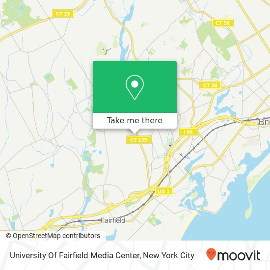University Of Fairfield Media Center map