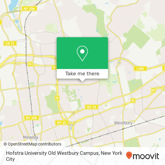 Hofstra University Old Westbury Campus map