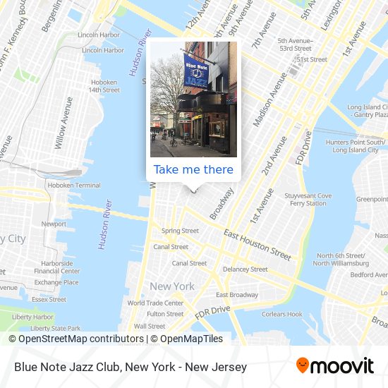 How to get to Blue Note Jazz Club in Manhattan by Bus, Subway or Train?