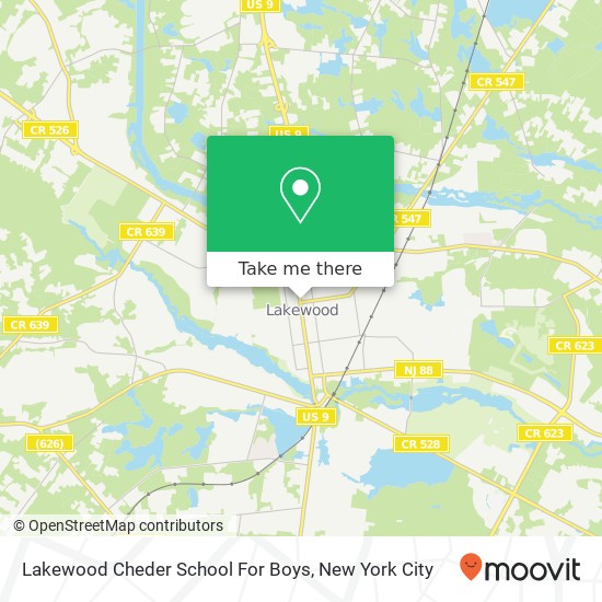 Lakewood Cheder School For Boys map