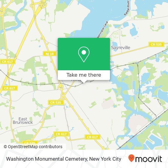 Washington Monumental Cemetery map