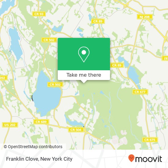 Franklin Clove map