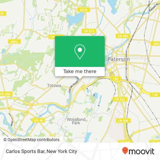 Carlos Sports Bar map
