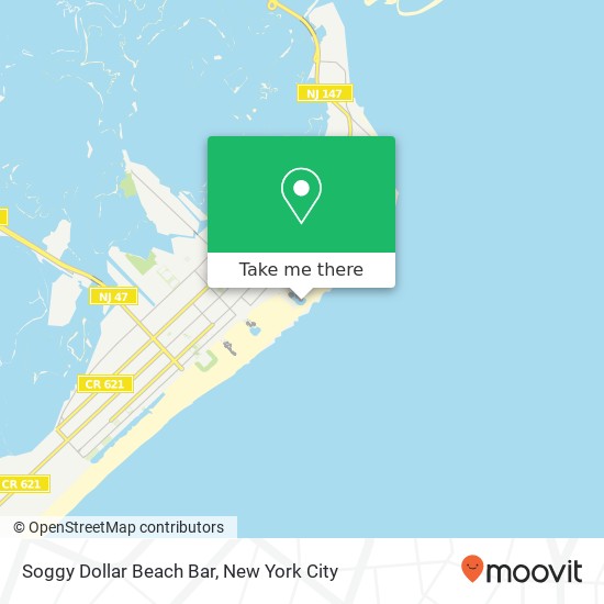 Soggy Dollar Beach Bar map