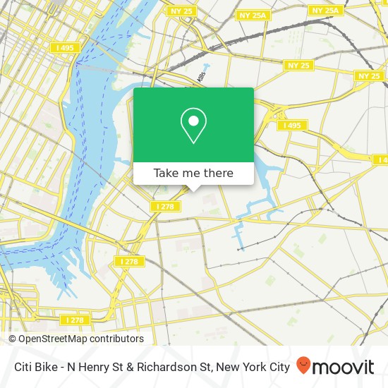 Citi Bike - N Henry St & Richardson St map