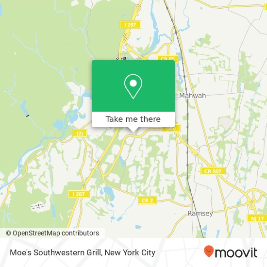 Mapa de Moe's Southwestern Grill