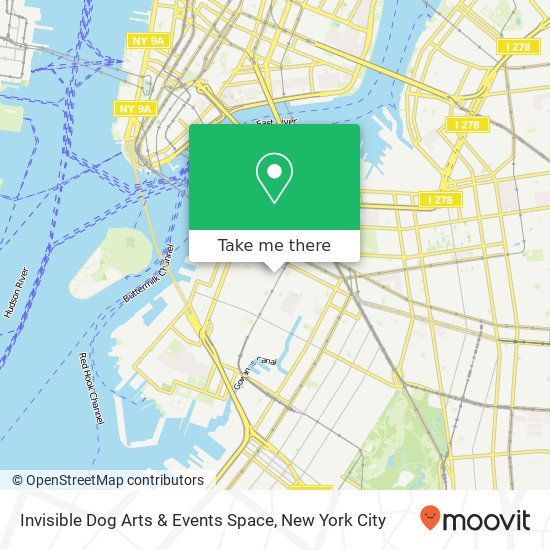 Mapa de Invisible Dog Arts & Events Space
