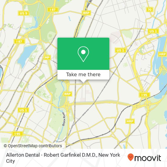 Mapa de Allerton Dental - Robert Garfinkel D.M.D.