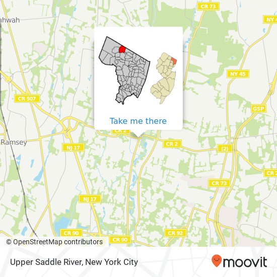 Mapa de Upper Saddle River