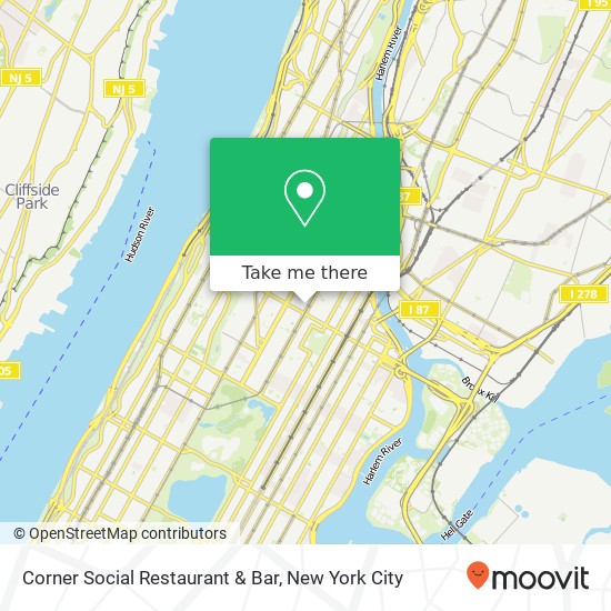 Corner Social Restaurant & Bar map