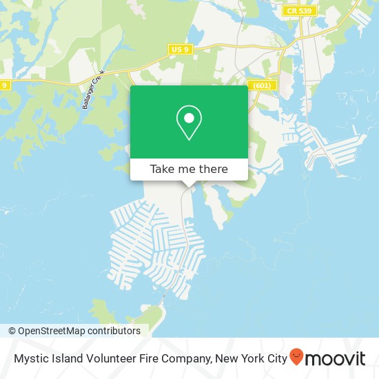 Mapa de Mystic Island Volunteer Fire Company