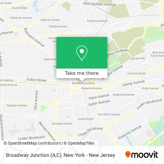 Broadway Junction (A,C) map