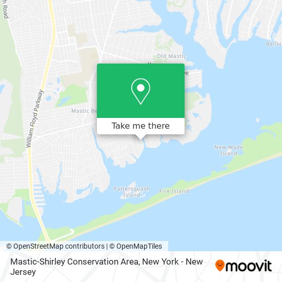 Mastic-Shirley Conservation Area map