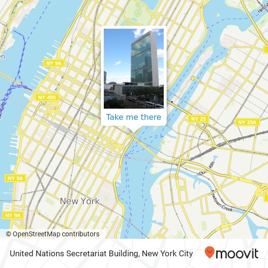 Mapa de United Nations Secretariat Building