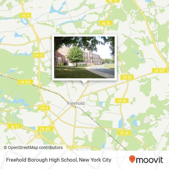 Freehold Borough High School map