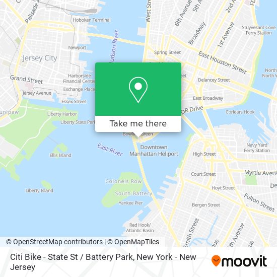 Mapa de Citi Bike - State St / Battery Park