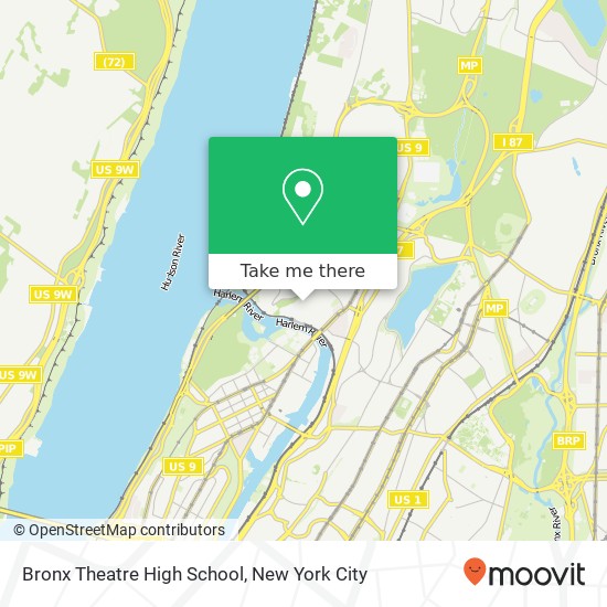 Mapa de Bronx Theatre High School