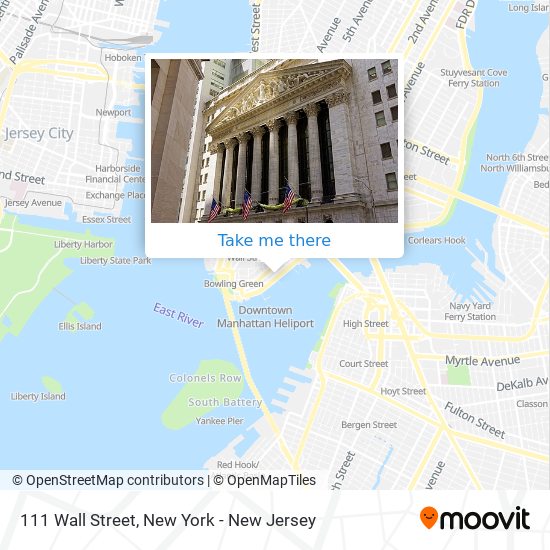 Mapa de 111 Wall Street