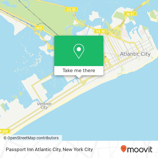 Passport Inn Atlantic City map