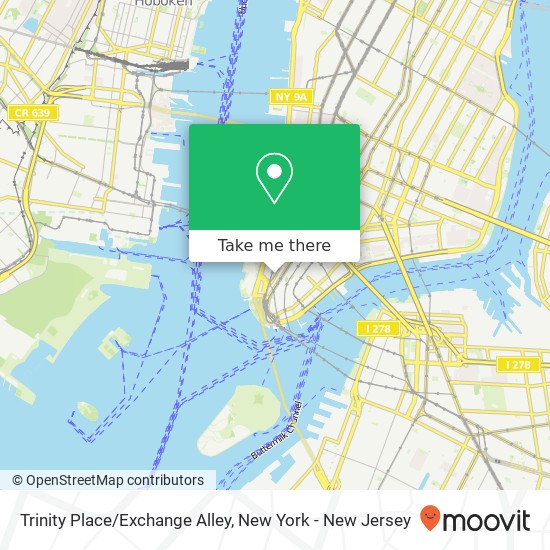 Mapa de Trinity Place/Exchange Alley