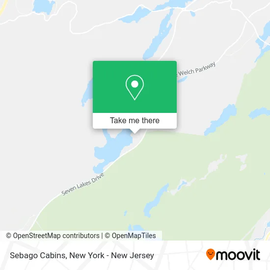 Sebago Cabins map