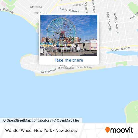 Wonder Wheel map