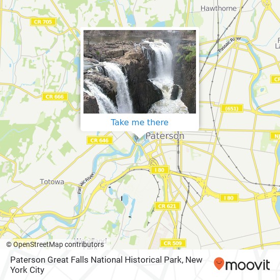 Paterson Great Falls National Historical Park map