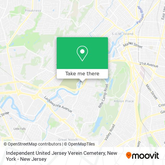 Independent United Jersey Verein Cemetery map