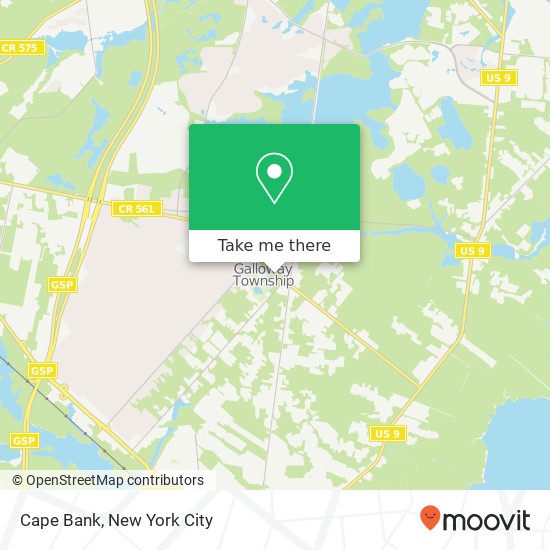Cape Bank map