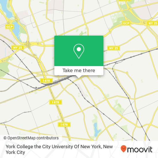 York College the City University Of New York map